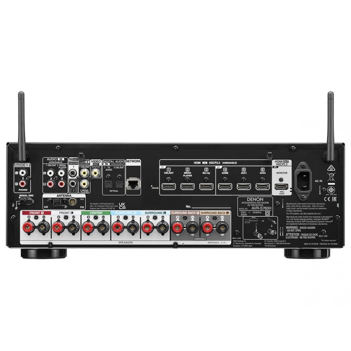7.2 kanalų AV imtuvas - stiprintuvas AVR-S760H 5