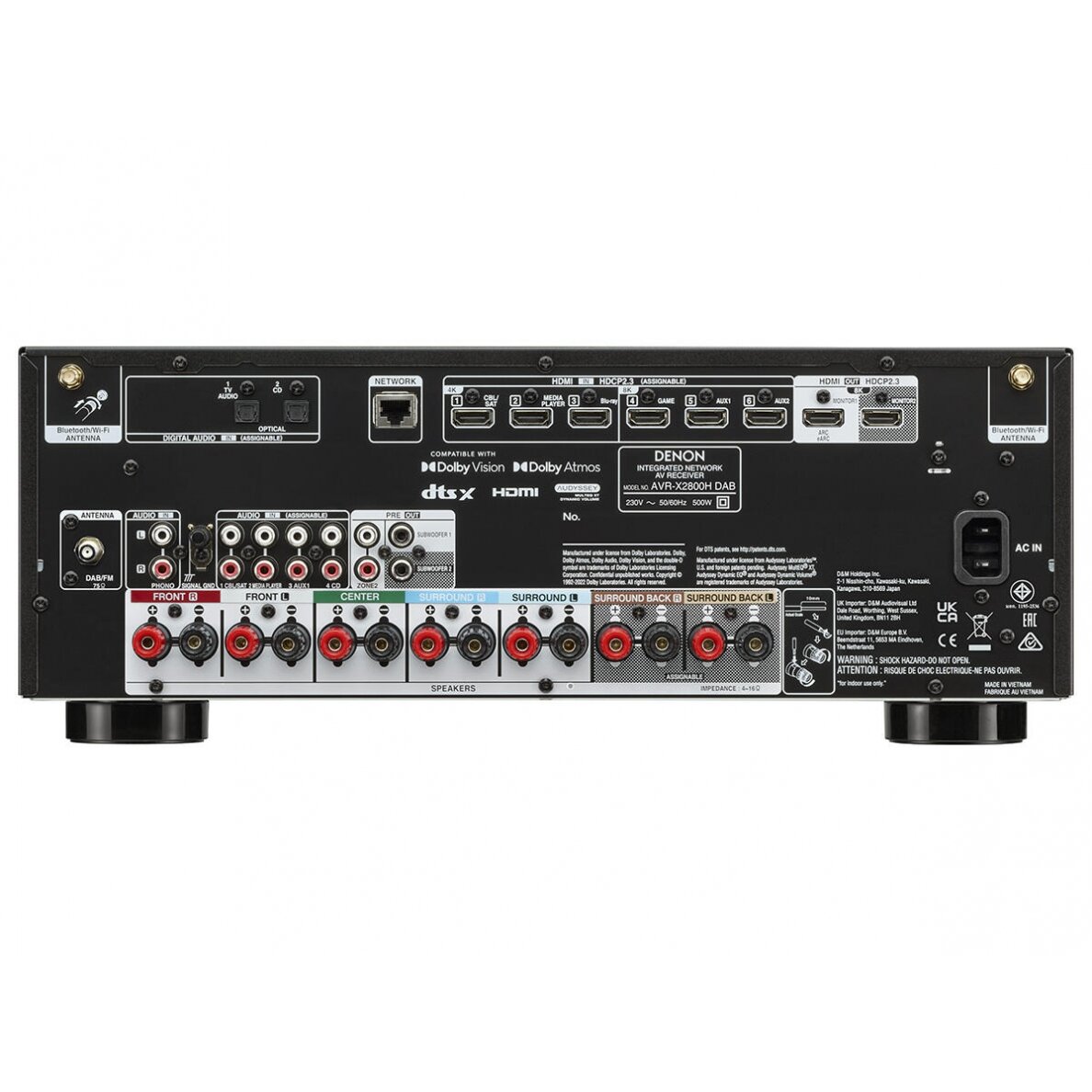 7.2 kanalų AV imtuvas - stiprintuvas AVR-X2800H DAB 2