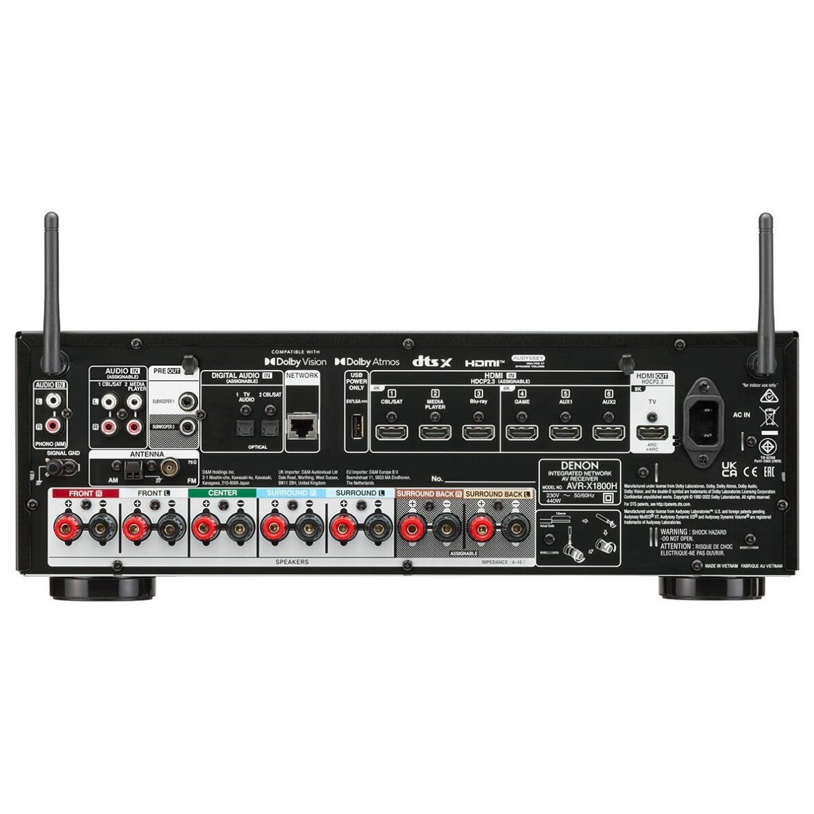 7.2 kanalų AV imtuvas - stiprintuvas AVR-X1800H 2